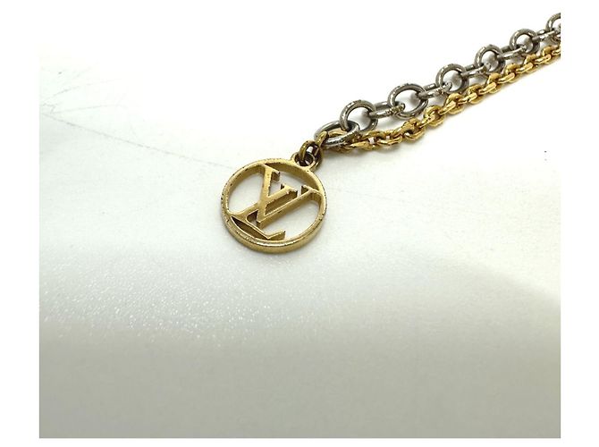 Collana a catena bicolore Logomania Louis Vuitton Argento Multicolore D'oro - vista 3