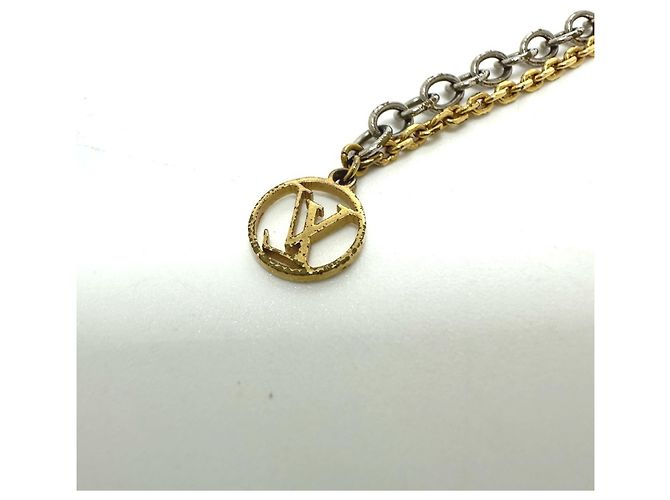 Collana a catena bicolore Logomania Louis Vuitton Argento Multicolore D'oro - vista 4