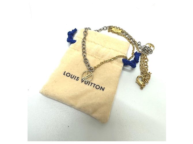 Collana a catena bicolore Logomania Louis Vuitton Argento Multicolore D'oro - vista 8