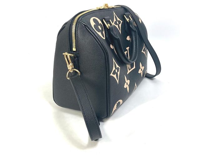 Borsa Louis Vuitton Monogram Empreinte Speedy Bandoulière 25 Nero - vista 2