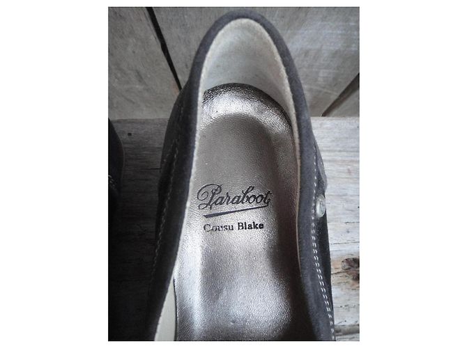 Derbies Paraboot en daim noir - vue 7