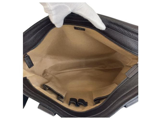 Borsa a spalla in pelle marrone scuro Cartier Marcello - vista 9