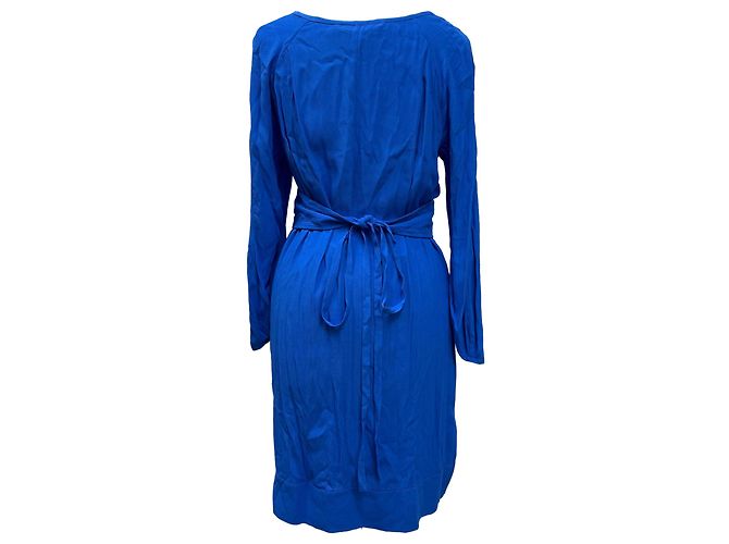 Abito al ginocchio in seta blu di Diane von Furstenberg - vista 3