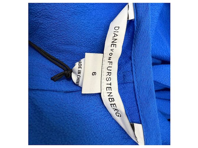 Abito al ginocchio in seta blu di Diane von Furstenberg - vista 4