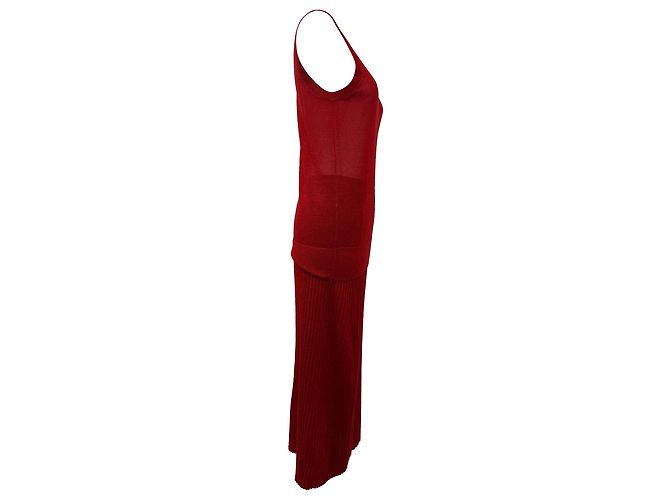 Set top metallico e gonna midi Joseph in viscosa rossa Rosso - vista 2