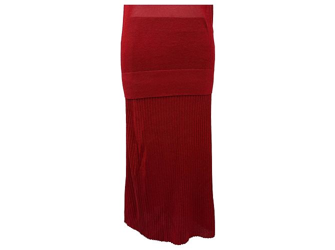 Set top metallico e gonna midi Joseph in viscosa rossa Rosso - vista 5