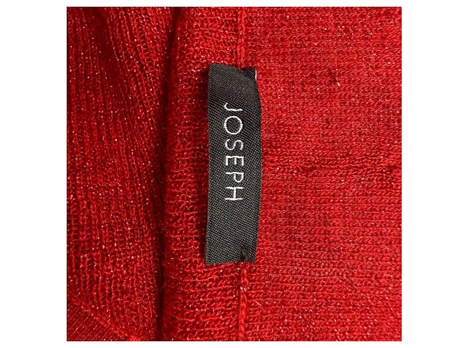 Set top metallico e gonna midi Joseph in viscosa rossa Rosso - vista 6
