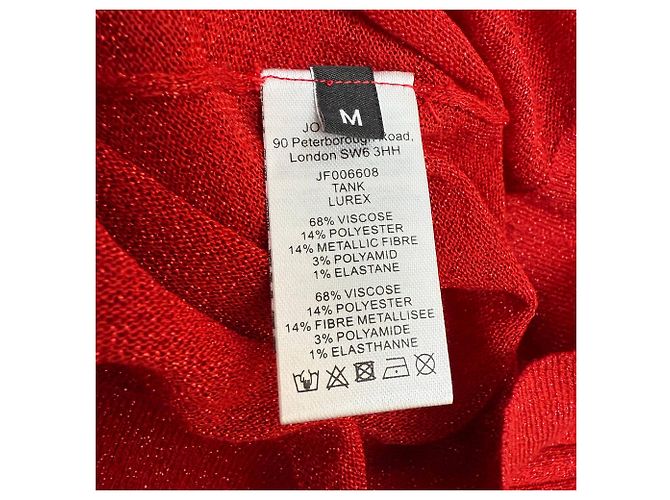 Set top metallico e gonna midi Joseph in viscosa rossa Rosso - vista 8