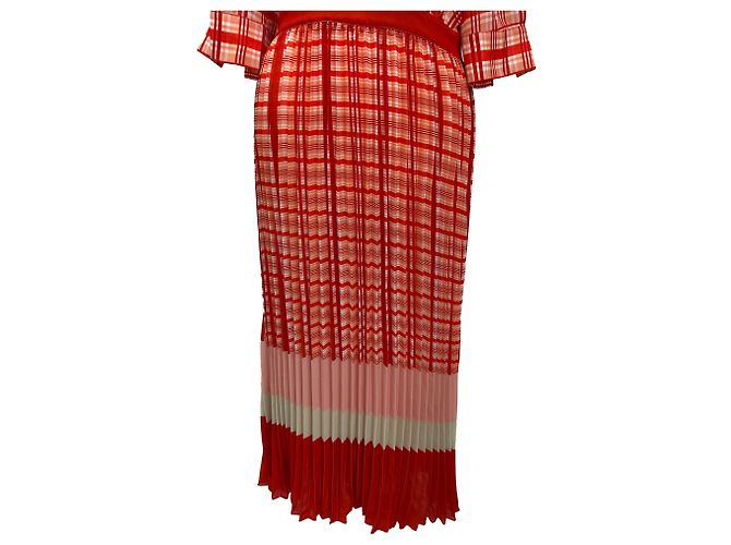 Aeonium Falten Midi-Kleid aus bedrucktem Multicolor-Polyester von Iris & Ink Mehrfarben - Ansicht 5