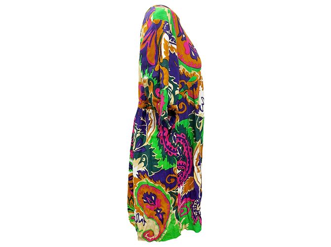 Abito Mini Arricciato Stampato Nilly in Viscosa Multicolore di Ba&Sh - vista 2