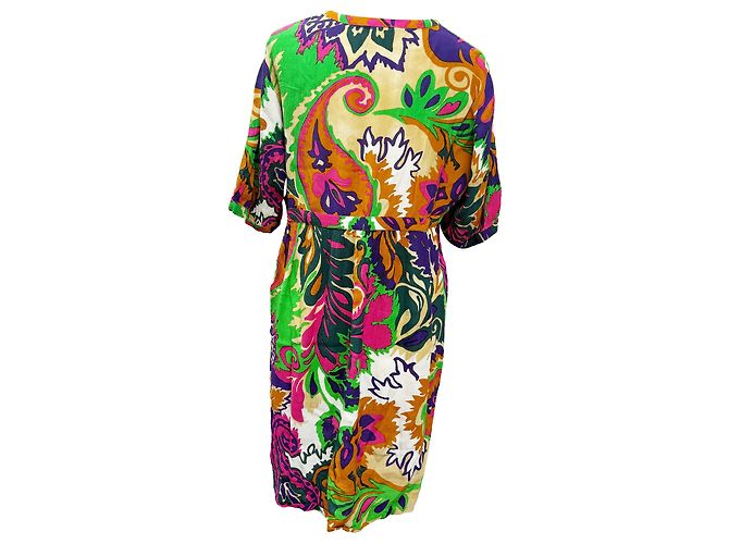 Abito Mini Arricciato Stampato Nilly in Viscosa Multicolore di Ba&Sh - vista 3