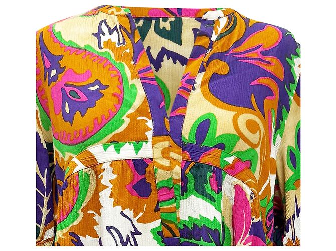 Abito Mini Arricciato Stampato Nilly in Viscosa Multicolore di Ba&Sh - vista 4