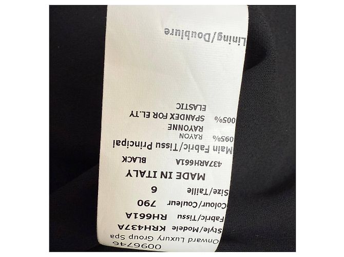 Vestido Midi con Efecto Envolvente en Rayón Negro Michael Kors - vista 6