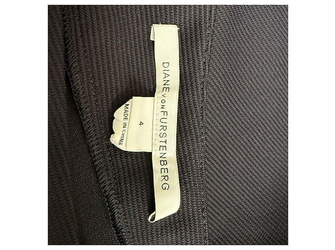 Schwarzes Polyester-Ein-Schulter-Kleid von Diane von Furstenberg, knielang - Ansicht 5