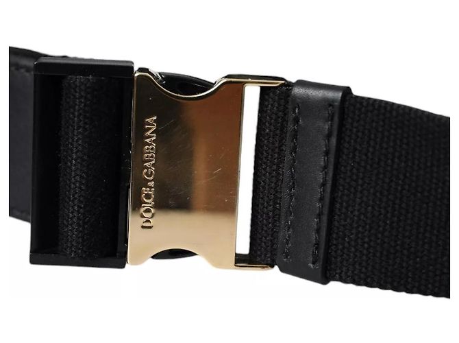 Dolce & Gabbana Borsa a fanny pack doppia cintura in pelle di vitello nera - vista 3