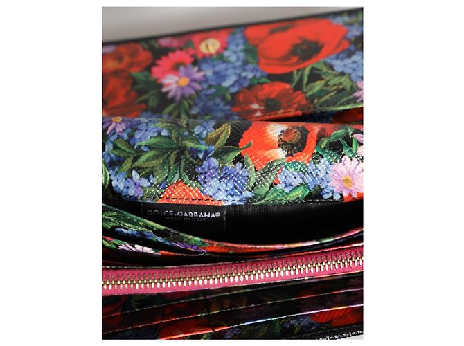 Dolce & Gabbana Black Leather Logo Plaque Trifold Card Holder Wallet - view 7