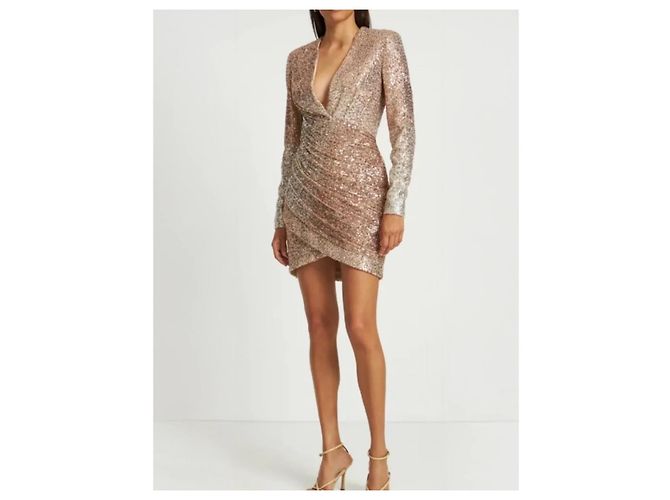 Abendkleid Elie Saab, Modell Pailletten Rosa Pink - Ansicht 2