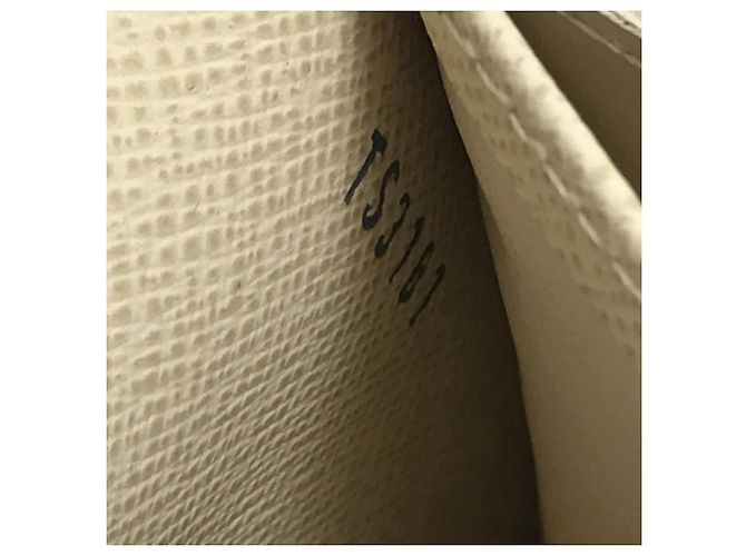 Sarah Louis Vuitton Damier Azur Langbörse Weiß - Ansicht 14