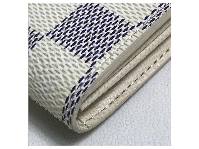 Sarah Louis Vuitton Damier Azur Langbörse Weiß - Ansicht 4