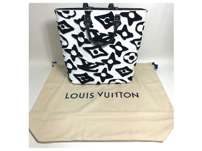 Louis Vuitton M45567 gestepptes Monogram Cabas Handtasche/Tote Bag Schwarz Weiß - Ansicht 14