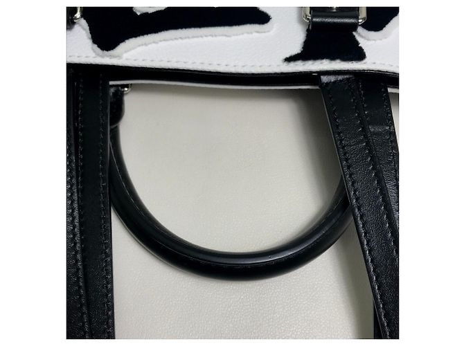 Louis Vuitton M45567 gestepptes Monogram Cabas Handtasche/Tote Bag Schwarz Weiß - Ansicht 8