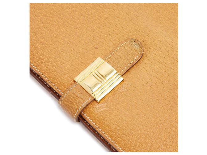 Béarn Cartera Hermès Kelly Cadenas 1995s de Cuero Natural Bearn Caramelo - vista 5
