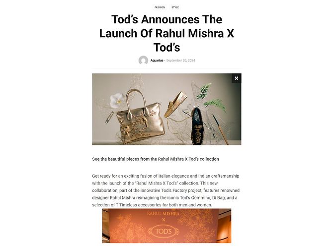 Tod's Rahul Mishra Edizione Limitata Borsa a Soffietto Oro D'oro - vista 13