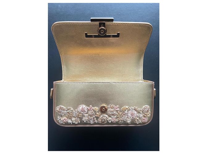 Tod's Rahul Mishra Edizione Limitata Borsa a Soffietto Oro D'oro - vista 2
