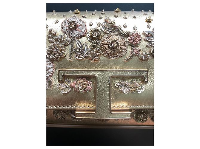 Tod's Rahul Mishra Edizione Limitata Borsa a Soffietto Oro D'oro - vista 3