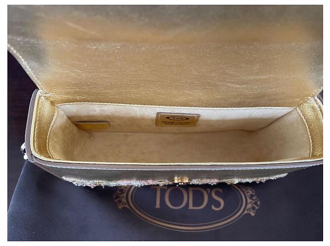 Tod's Rahul Mishra Edizione Limitata Borsa a Soffietto Oro D'oro - vista 7