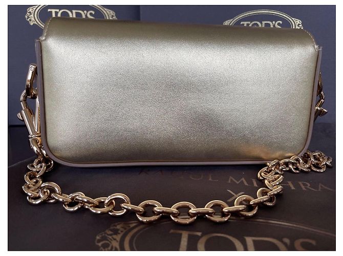 Tod's Rahul Mishra Edizione Limitata Borsa a Soffietto Oro D'oro - vista 8