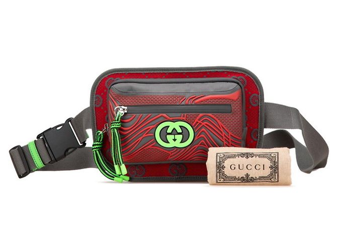 Borsa a cintura in nylon GG di Gucci Marrone Rosso - vista 10