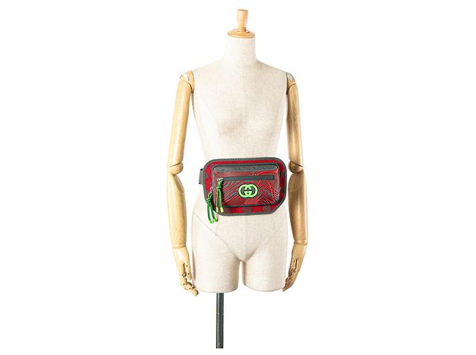 Borsa a cintura in nylon GG di Gucci Marrone Rosso - vista 11