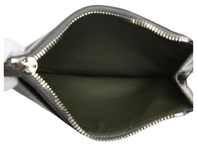 Balenciaga Khaki Leather Card Case - view 8