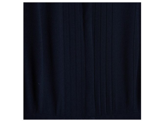 Christian Dior 2017 Vestido Plisado de Lana Marina FR42 Chiuri UK14 US12 Azul marino - vista 5