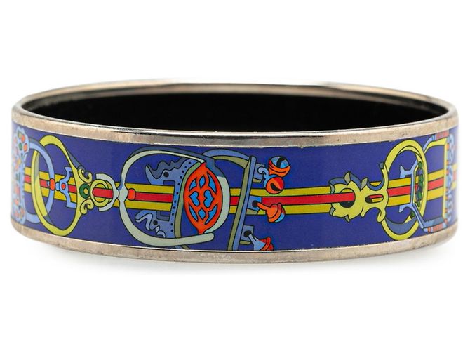 Hermès Emaille GM Cloisonné Armreif Silber Blau Mehrfarben - Ansicht 3