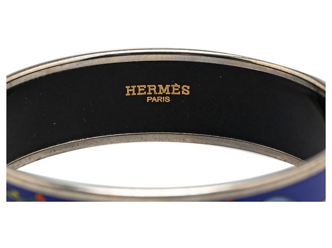 Hermès Emaille GM Cloisonné Armreif Silber Blau Mehrfarben - Ansicht 4