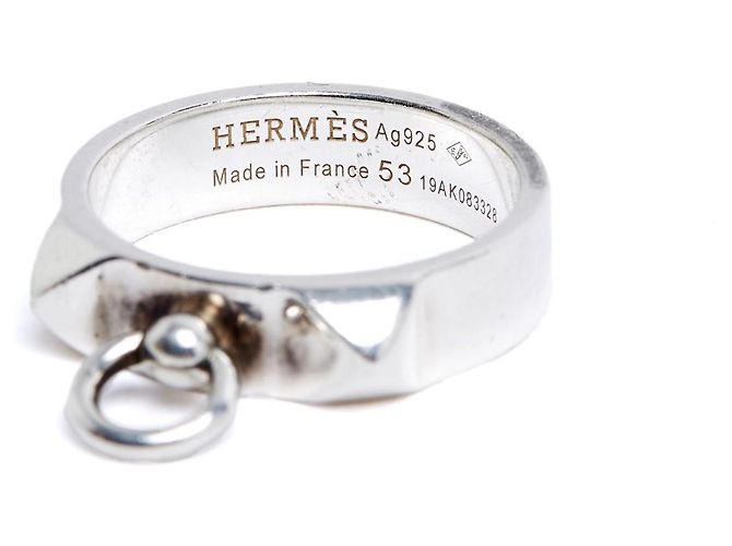 Anello in Argento Hermès TDD53 Collier de Chien PM Argento Sterling US6.75 Hermes - vista 2