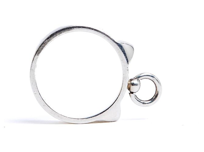 Anello in Argento Hermès TDD53 Collier de Chien PM Argento Sterling US6.75 Hermes - vista 4