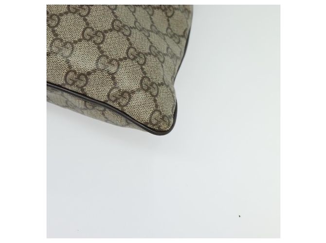 GUCCI GG Supreme Shoulder Bag PVC Beige Silver 141198 Auth 133479 Silvery - view 11