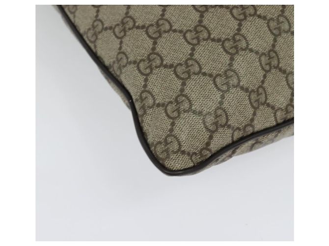 GUCCI GG Supreme Shoulder Bag PVC Beige Silver 141198 Auth 133479 Silvery - view 12