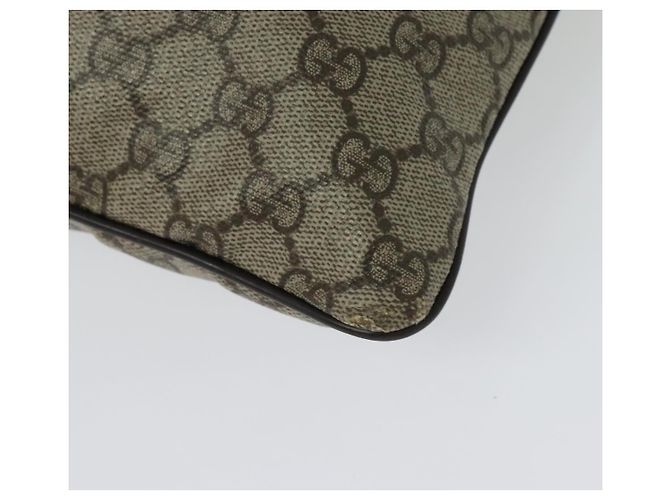 GUCCI GG Supreme Shoulder Bag PVC Beige Silver 141198 Auth 133479 Silvery - view 13