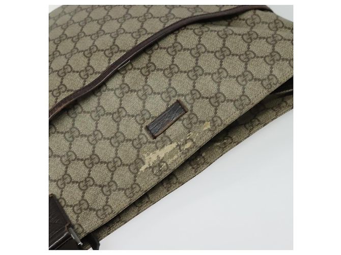 GUCCI GG Supreme Shoulder Bag PVC Beige Silver 141198 Auth 133479 Silvery - view 6