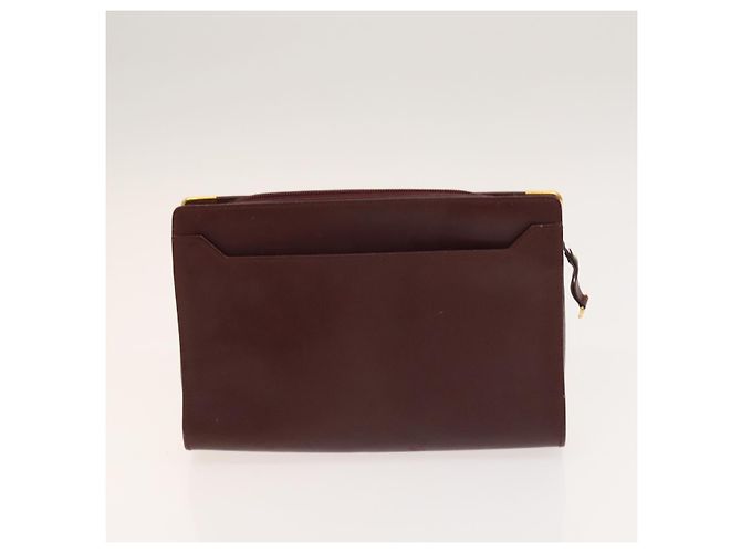 Gianni Versace Cartier Clutch Bag aus Leder 2Set Schwarz Bordeaux Auth BA4804 - Ansicht 10