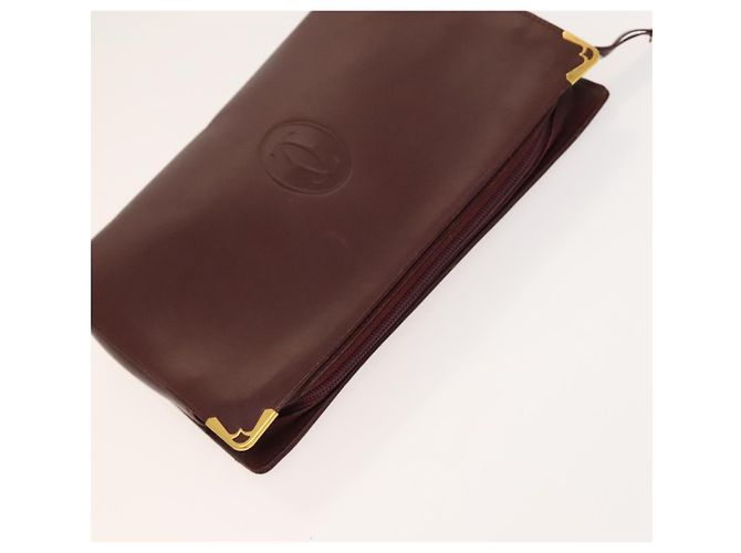Gianni Versace Cartier Clutch Bag aus Leder 2Set Schwarz Bordeaux Auth BA4804 - Ansicht 12