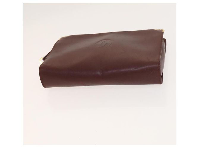 Gianni Versace Cartier Clutch Bag aus Leder 2Set Schwarz Bordeaux Auth BA4804 - Ansicht 13