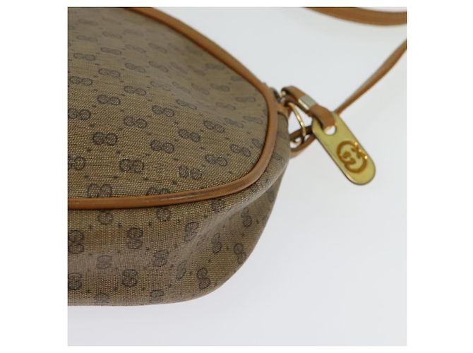 Gucci Borsa a Spalla Micro GG Supreme PVC Beige Oro 007 983 1113 Auth BA4814 D'oro - vista 13