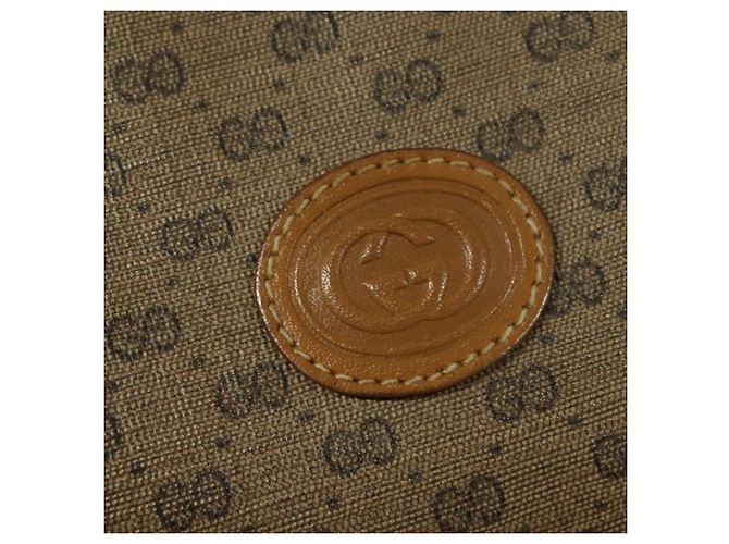 Gucci Borsa a Spalla Micro GG Supreme PVC Beige Oro 007 983 1113 Auth BA4814 D'oro - vista 14
