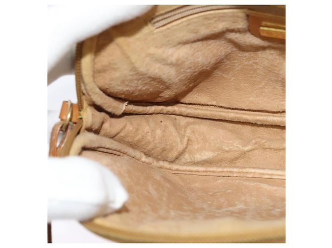 Gucci Borsa a Spalla Micro GG Supreme PVC Beige Oro 007 983 1113 Auth BA4814 D'oro - vista 18