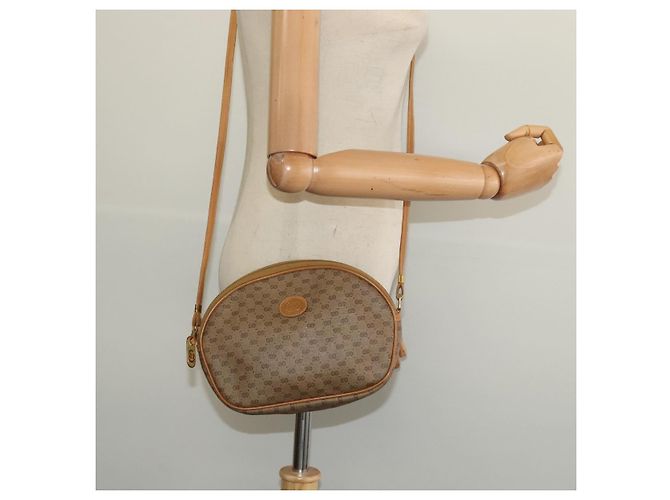 Gucci Borsa a Spalla Micro GG Supreme PVC Beige Oro 007 983 1113 Auth BA4814 D'oro - vista 21
